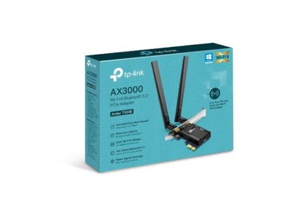 Card mạng không dây TpLink Archer TX55E AX3000 Wifi 6 Bluetooth